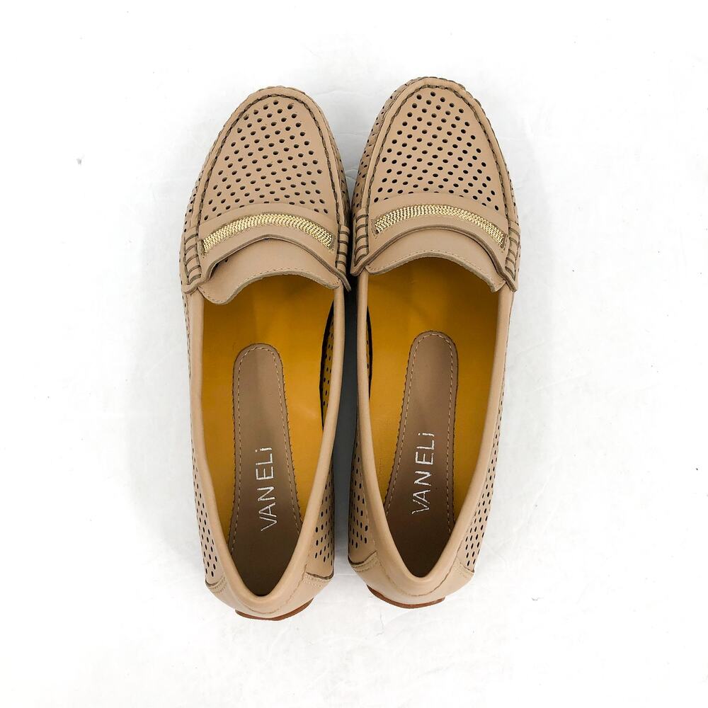 Vaneli Womens Acris Driving Loafers SIZE 6 M EU 36.5 Nude Tan Leather NIB - Picture 8 of 10